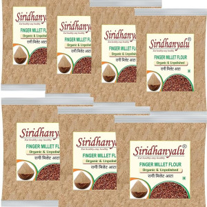 Organic Ragi Atta/Finger millet Flour (Unpolished) Mandua Powder (Mandua/Kelvaragu/Mandia/Taidalu/Ragula/Nachni/Nagli/Keppai) (Gwt 1Kg)