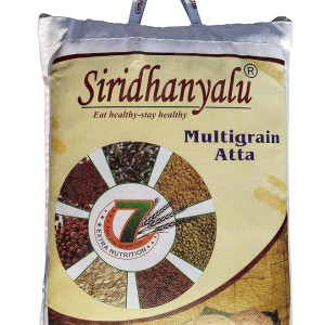 Multigrain Mixed Millet Flour (Atta) Gwt. 4Kg | Siridhanya Nature's Super Foods Mixed Multi Millet Flour Multi Millet Powder (3600)