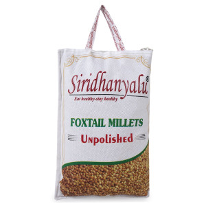 Siridhanya Unpolished and Organic Foxtail Millets 920gm pack, Gross wt 1000gm) Organically Grown from Karnataka